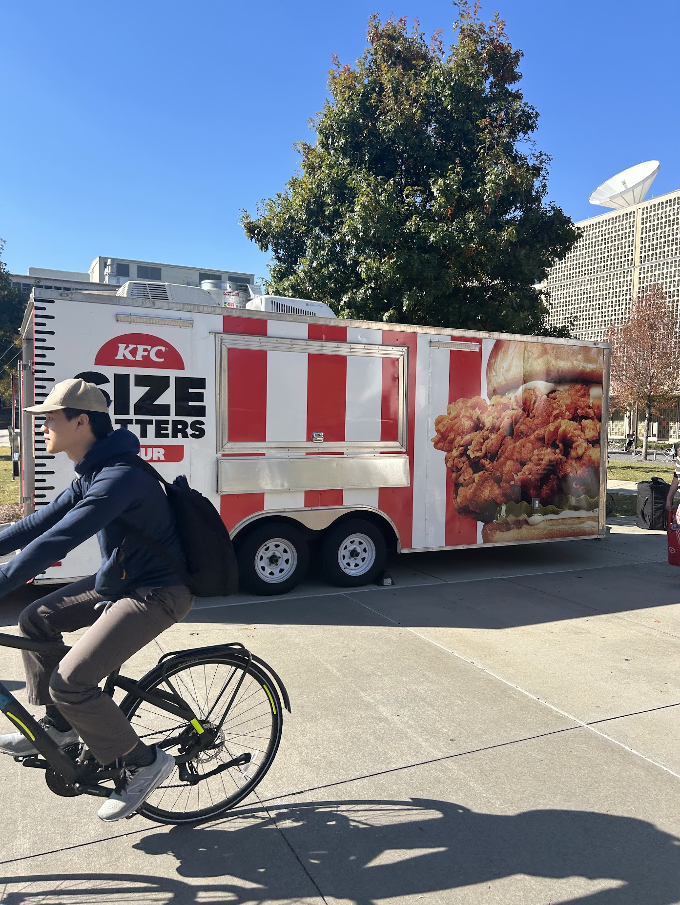 KFC food truck on university campus